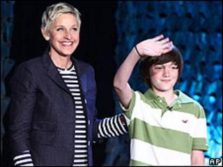 Ellen DeGeneres y Greyson Chance