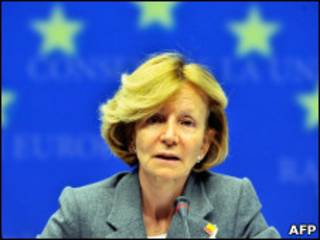 Ministra de Finanzas de turno de la UE, Elena Salgado