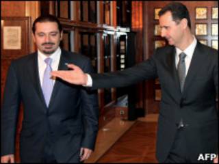 الأسد والحريري في دمشق