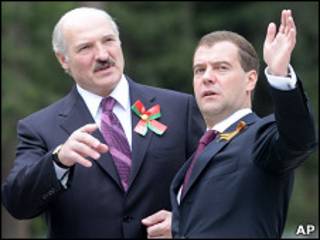 Александр Лукашенко и Дмитрий Медведев