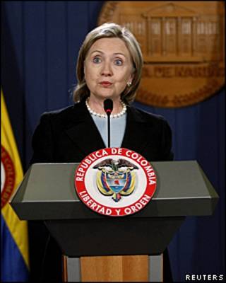 Hillary na Colômbia