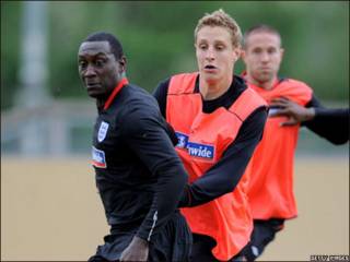 Emile Heskey and Michael Dawson