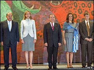 Carlos Slim, infanta Cristina, Felipe Calderon, Margarita Zavala, Bill Gates