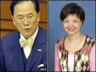 香港特首曾荫权和公民党领袖余若薇