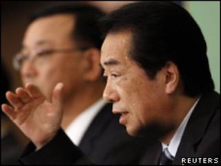 El primer ministro de Japón, Naoto Kan
