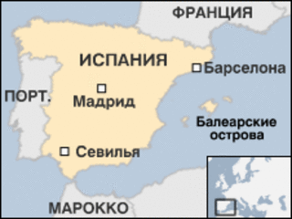 Карта Испании
