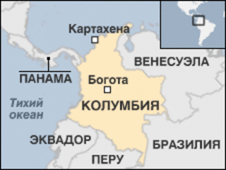 Карта Колумбии