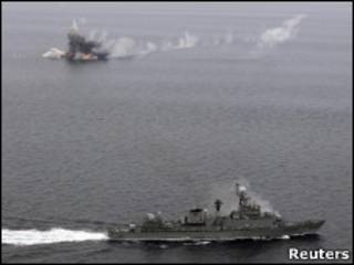 Южнокорейский военный корабль