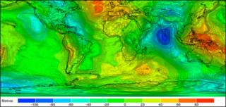 Mapa de la gravedad de la Tierra