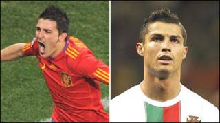 David Villa na Crsitiano Ronaldo
