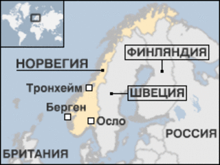 Карта Норвегии