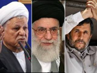 احمدی نژاد، خامنه ای، هاشمی رفسنجانی