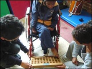 Niños en una escuela de Ecuador