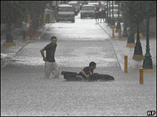 Lluvias en Nuevo Laredo, México