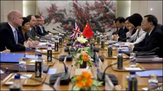 英國外相黑格與中國外長楊潔篪會談