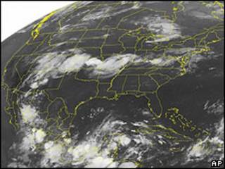 Fotografía satelital del Golfo de México.
