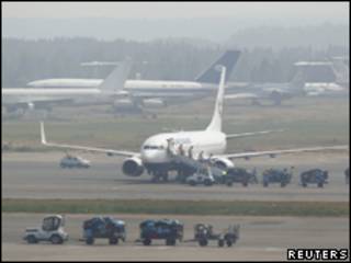 Aviões estacionados no aeroporto de Domodedovo, em Moscou (Reuters, 28 de julho)