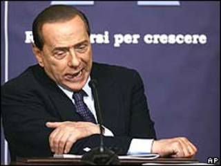 Silvio Berlusconi, primer ministro italiano