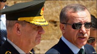 عکس آرشیوی - اردوغان و ژنرال ایلکر باسبوغ رئیس ارتش ترکیه