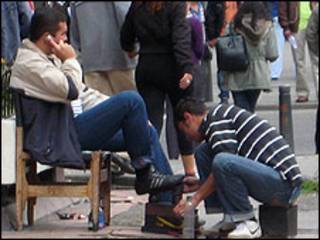 Lustrabotas en Bogotá