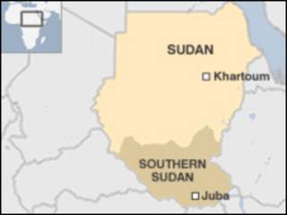 Taswirar Sudan mai nuna yankin Kudancin Sudan
