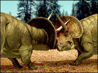 Imagen computarizada de triceratops