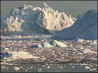 Glaciar en la costa oeste de Groenlandia.
