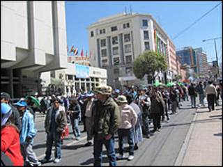 Comerciantes bolivianos.