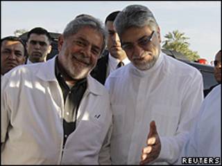 Luiz Inácio Lula da Silva, y Fernando Lugo.