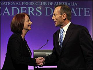 Julia Gillard e Tony Abbott