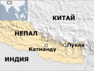 Аэропорт Лукла на карте