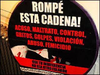 Detalle de anuncio contra la Trata de mujeres Argentina