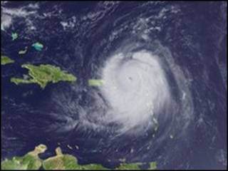 O furacão Earl, fotografado do espaço no dia 30 de agosto de 2010