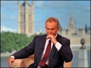 Tony Blair en entrevista con la BBC