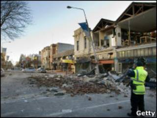 Destroços em Christchurch