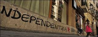 Pinta a favor de la independencia del País Vasco