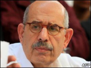 محمد البرادعی، از رهبران مخالفان دولت حسنی مبارک
