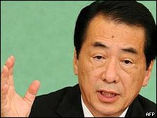 O primeiro-ministro japonês Naoto Kan (arquivo)
