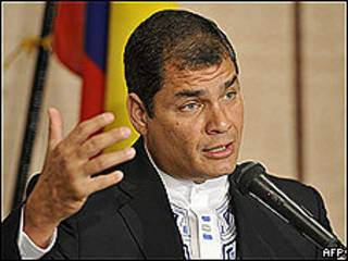 Rafael Correa, presidente de Ecuador