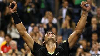 Rafael Nadal celebra su victoria en el Abierto de tenis de Estados Unidos