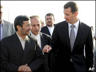 بشار الأسد يستقبل احمدي نجاد