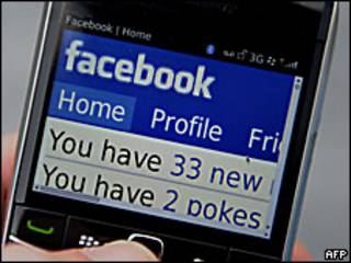 Facebook en un BlackBerry