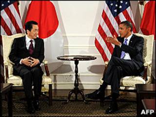 Primer Ministro Kan y presidente Barak Obama