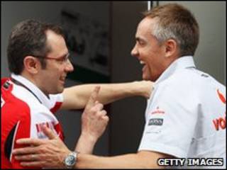 Domenicali (kiri) dan Whitmarsh (kanan)