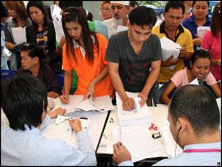 ထိုင်းနိုင်ငံရောက်မြန်မာ အလုပ်သမားများ