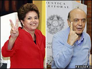 Dilma Rousseff e José Serra