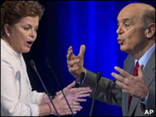 Dilma Rousseff e Jose Serra