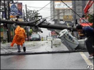 Inda guguwar ta ratsa a Philippines