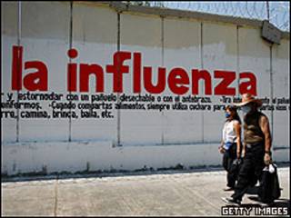 Imagen de la epidemia de gripe de 2009 en México.