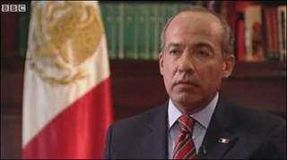Entrevista do presidente do México, Felipe Calderón, à BBC